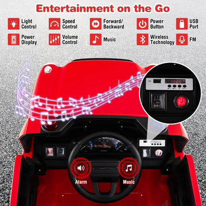 12V Ride on Fire Truck, Kids Electric Car with Remote Control