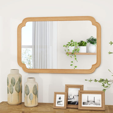 Rounded Corner Arch Wall Mirror for Bathroom Living Room