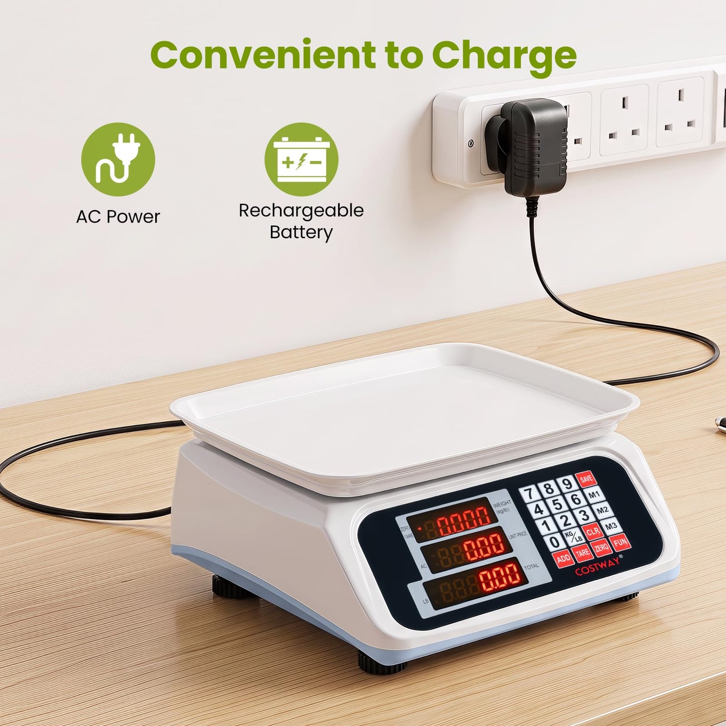 40kg Price Computing Scale with Dual-sided LED Display