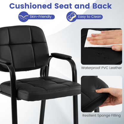 2 PCS Executive Office Chairs, PU Leather Reception Chairs