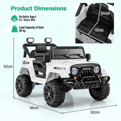 12V Kids Ride on Truck with Remote Control and 3 Speeds