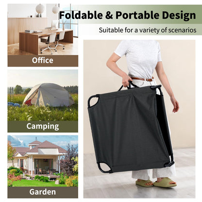 Folding Sun Lounger, 4-Level Adjustable Garden Reclining Chaise Lounge Chair Sunbed