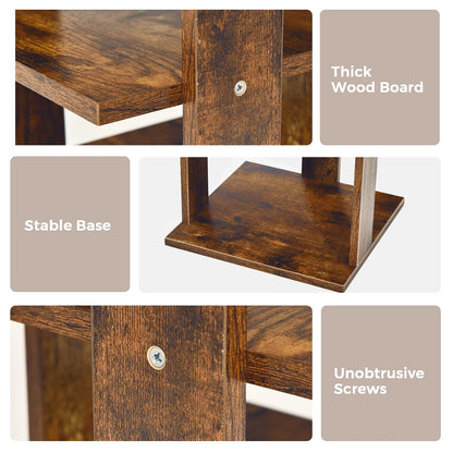 Wooden Vertical Shoe Rack with 7 Shelves