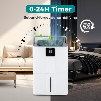 40L Dehumidifier for Home 50 M2 Portable Dehumidifier with 3 Modes