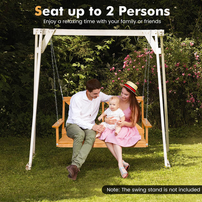 2 Seater Solid Wood Garden Swing Chair