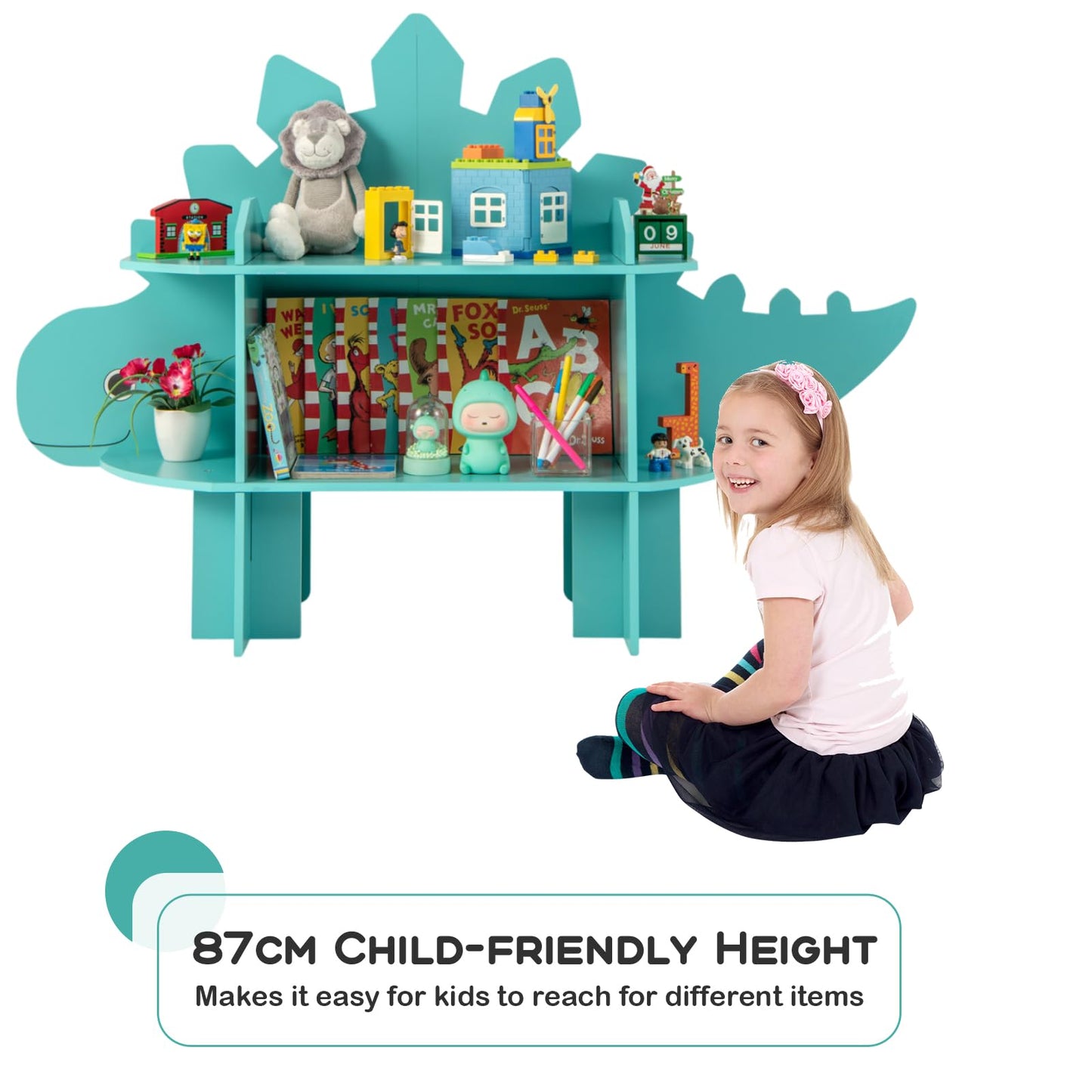 Kids Toy Storage Organizer with Anti-Toppling System for Play Room Nursery Kindergarten