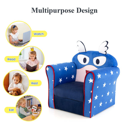 Kids Armchair with Soft Cushion and Cute Pattern