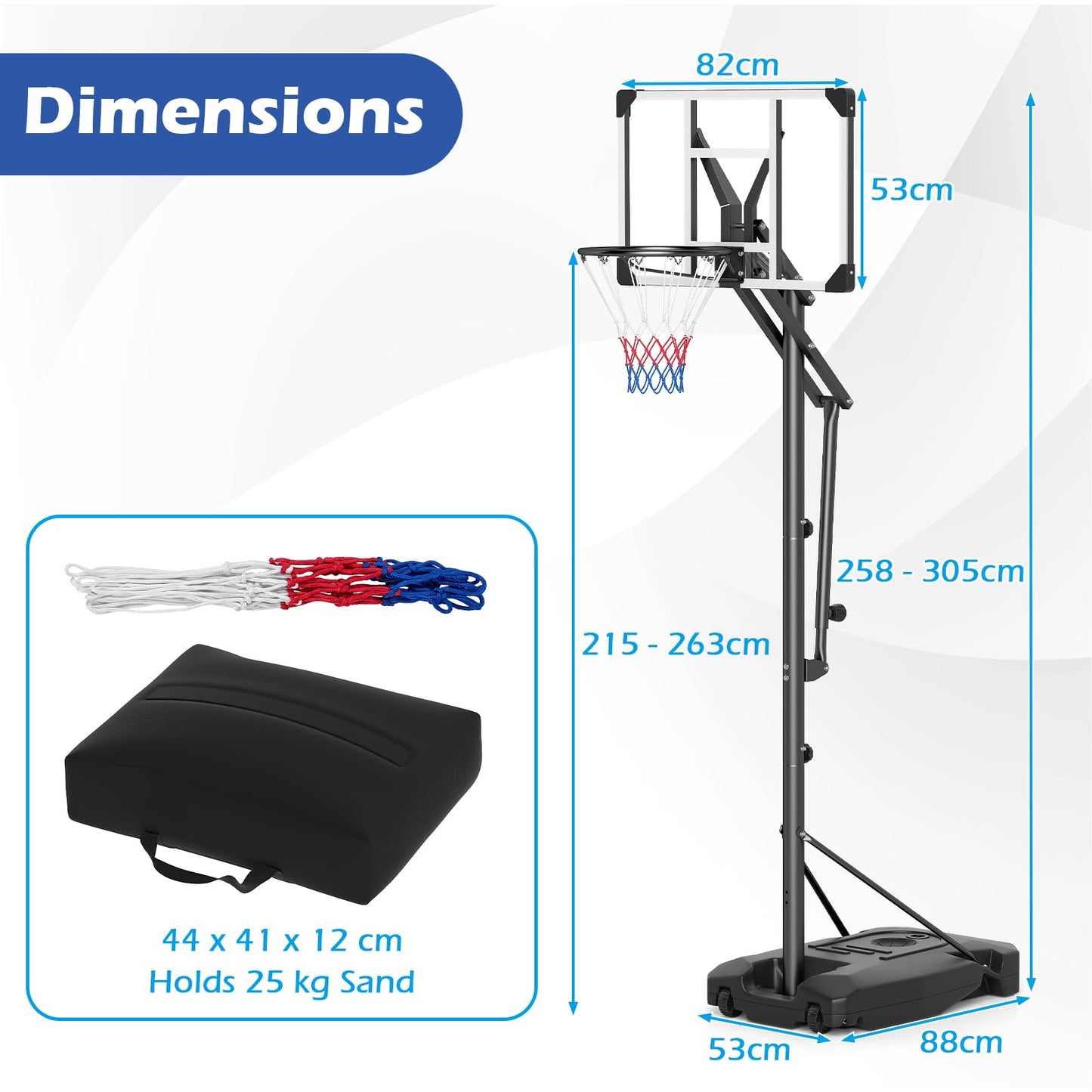 10FT Basketball Hoop and Stand for Kids and Adult
