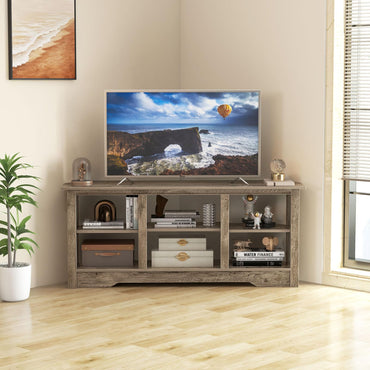 147cm TV Stand for TVs up to 65 Inches with 6 Open Storage Shelves