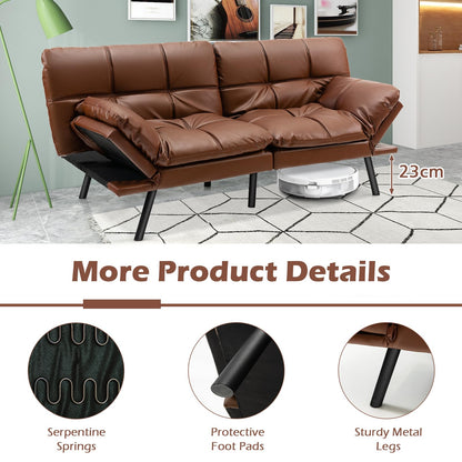 2 Seater Convertible Sofa Bed with Reclining Backrest