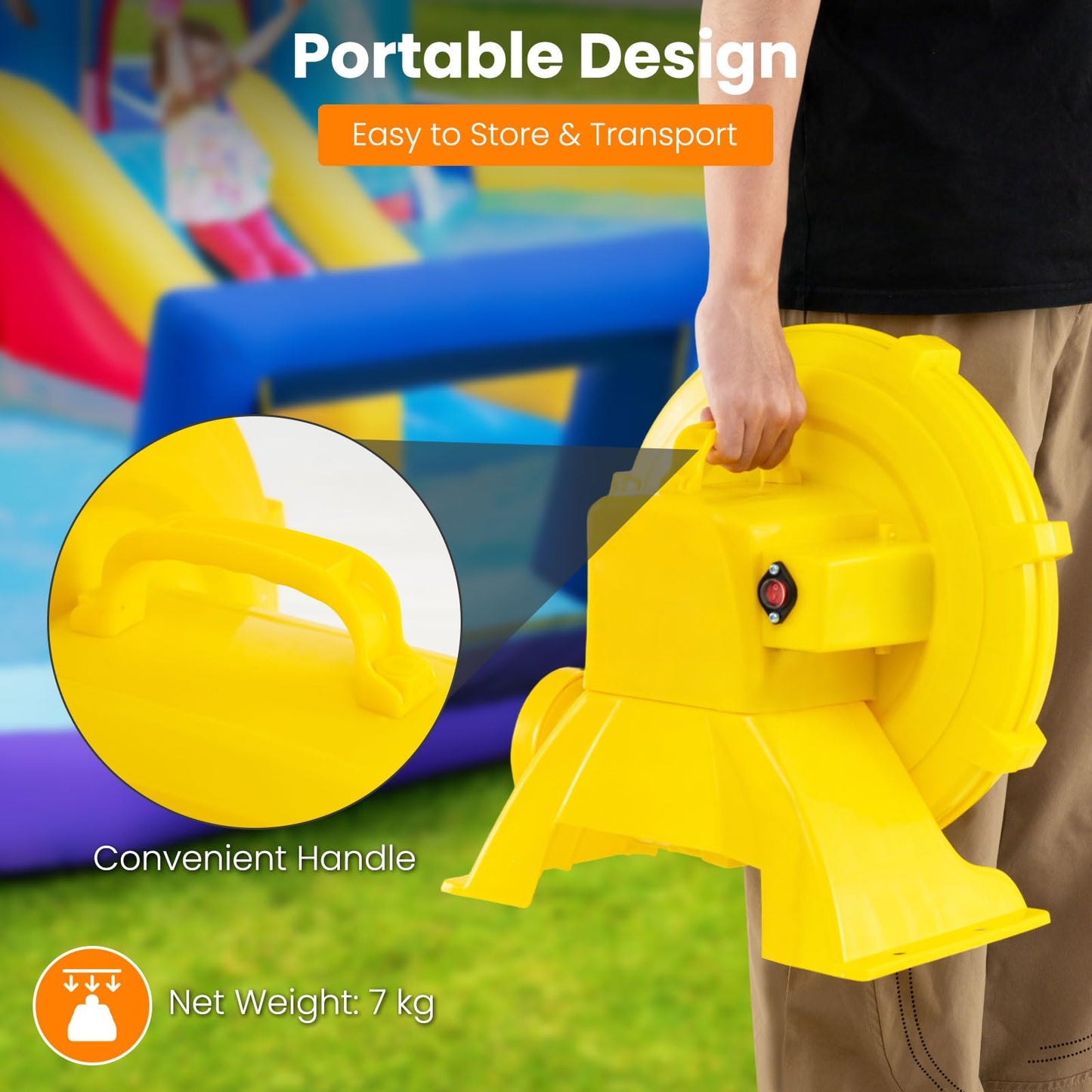 Air Blower, Powerful Bouncy Castle Pump Fan, Electric Inflatable Bouncer Blowers