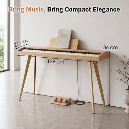 88-Key Digital Piano Keyboard, Semi-Weighted Keyboard
