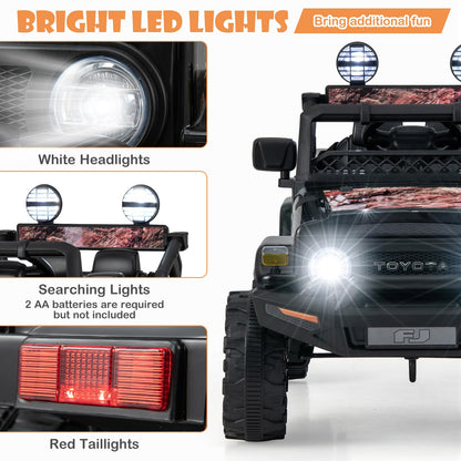Kids Electric Ride On Car, 12V Licensed Toyota FJ Off Road Truck