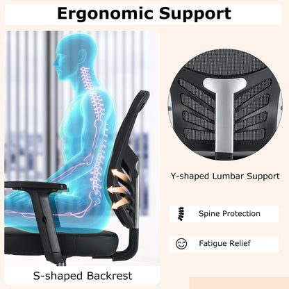 Height-adjustable Drafting Chair with Adjustable Armrests and Footrest Ring