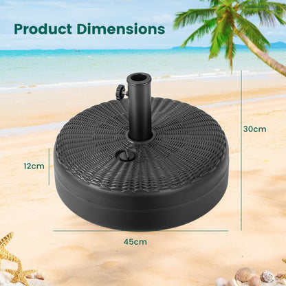 30KG Water and Sand Fillable Umbrella Stand with Built-in Handle