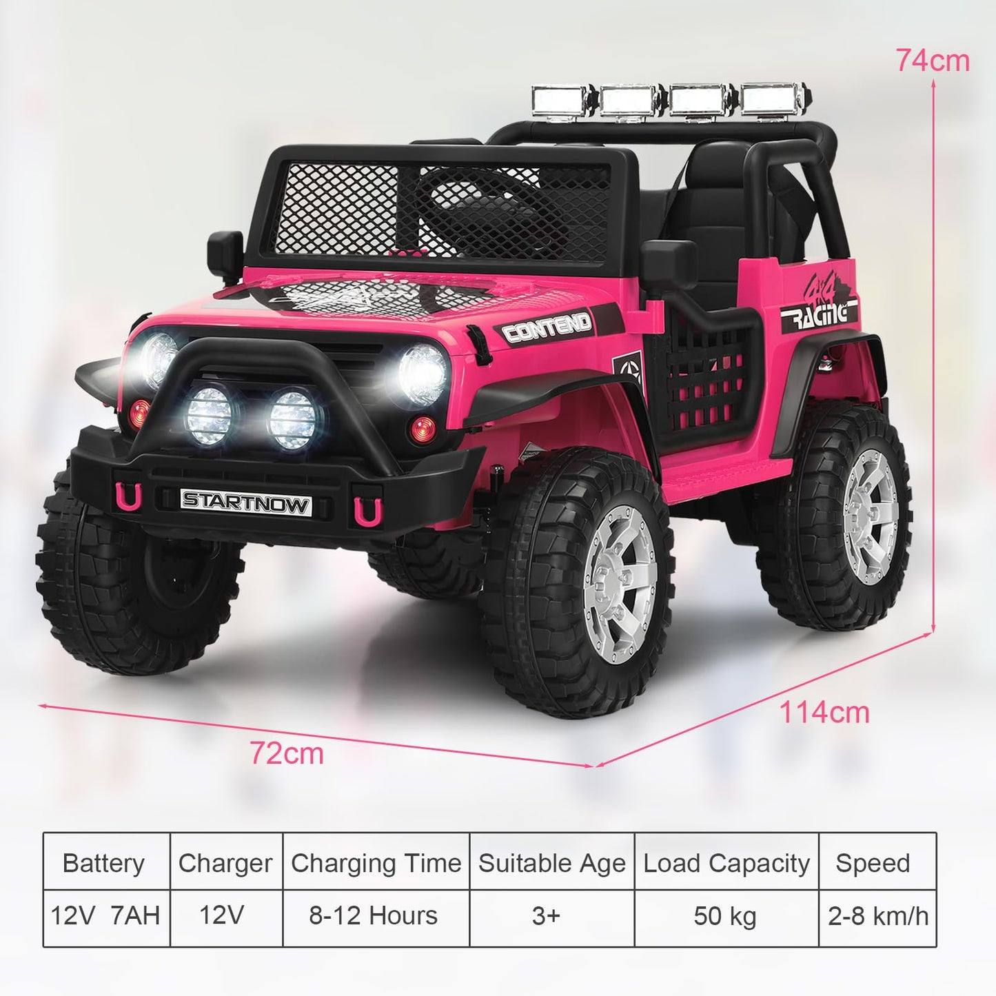 2 Seat Kids Ride on Truck with Parent Remote Control