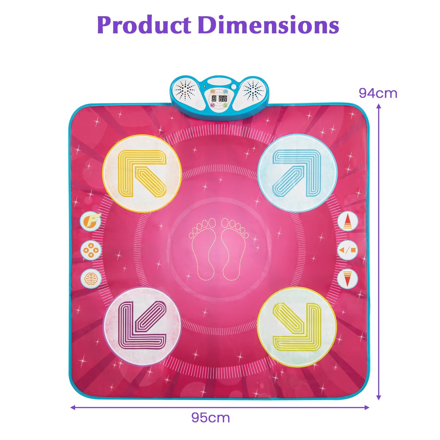 Fun Dance Mat with 8 Background Music and Adjustable Volume for Kids