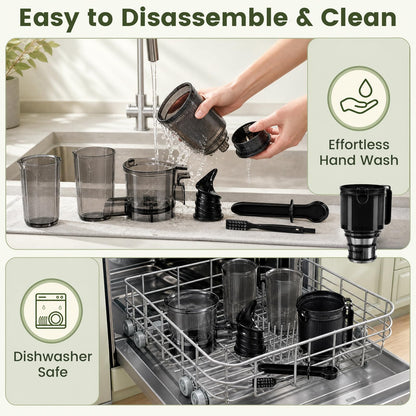 Cold Press Juicer Machine, Self-Feeding Juicer