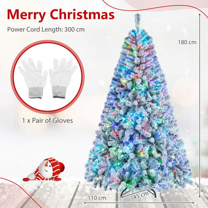 6FT Pre-lit Christmas Tree with 300 RGB LED Lights