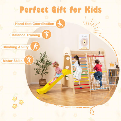 8-in-1 Indoor Jungle Gym Wooden Playground