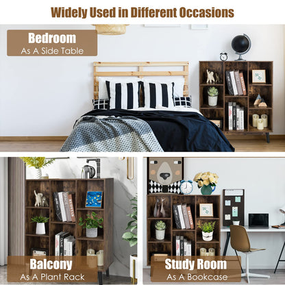 8 Cube Wooden Freestanding Bookshelf Side Cabinet