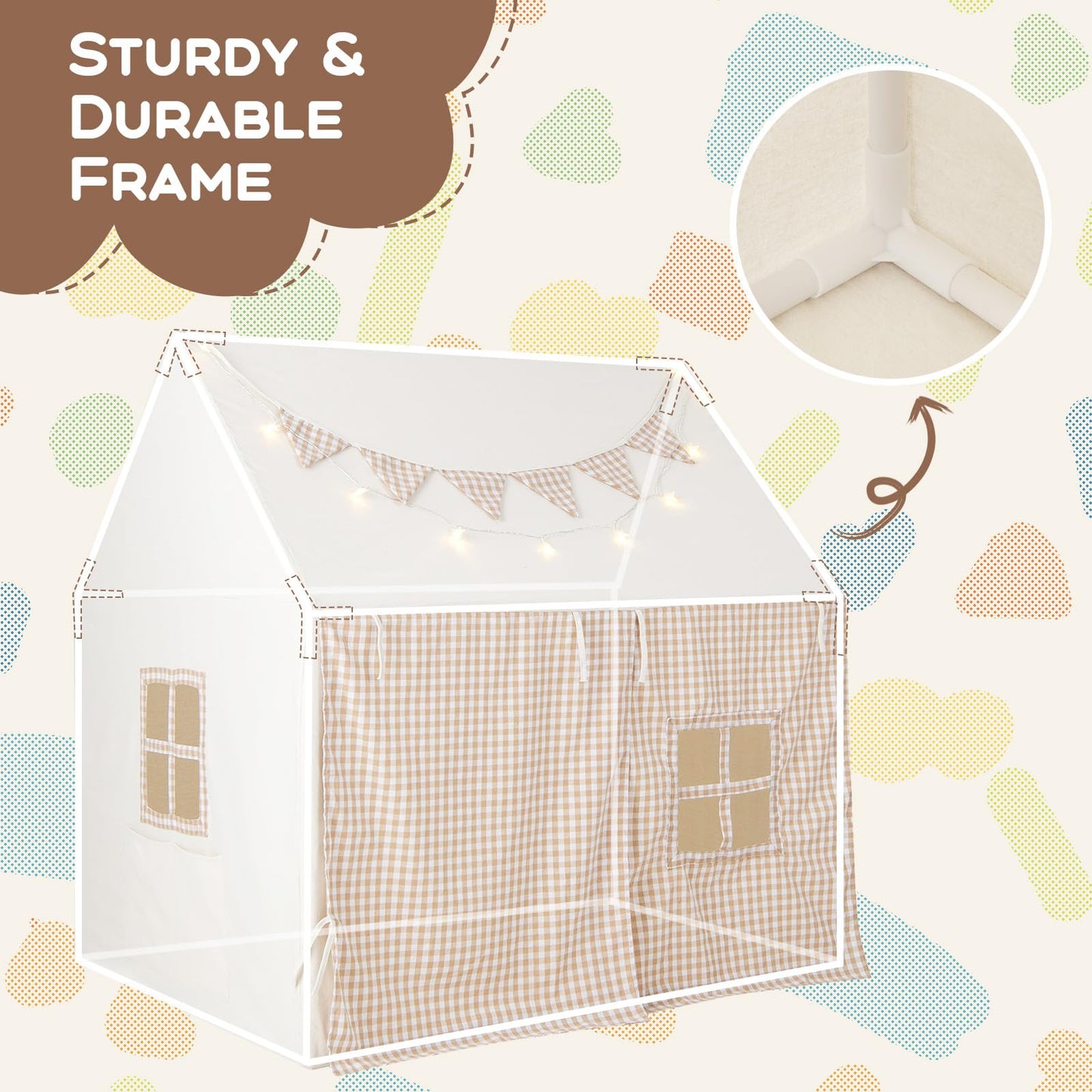 Indoor Large Playhouse with Mat for Boys & Girls
