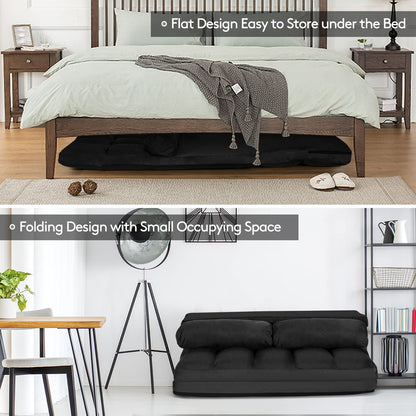 6-Position Adjustable Lounger Sleeper Seat Chair with 2 Pillows