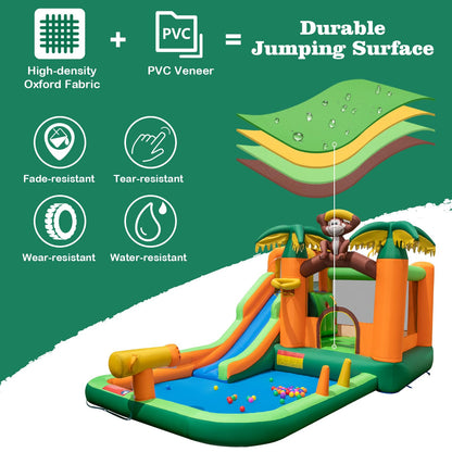 Tropical Themed Kids Bouncy Castle Jumper House for Summer Outdoor Play