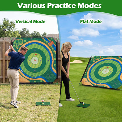 Indoor Outdoor Golf Game Gift with 2 Adjustable Clubs, 24 Sticky Balls, Scoreboard & Carry Bag