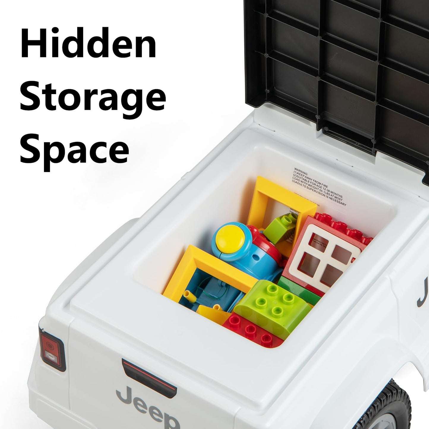 Licensed Jeep Ride On Push Car with Steering Wheel and Engine Sound for Ages 18-36 Months
