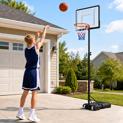 10FT Portable Basketball Hoop and Stand with Wheels