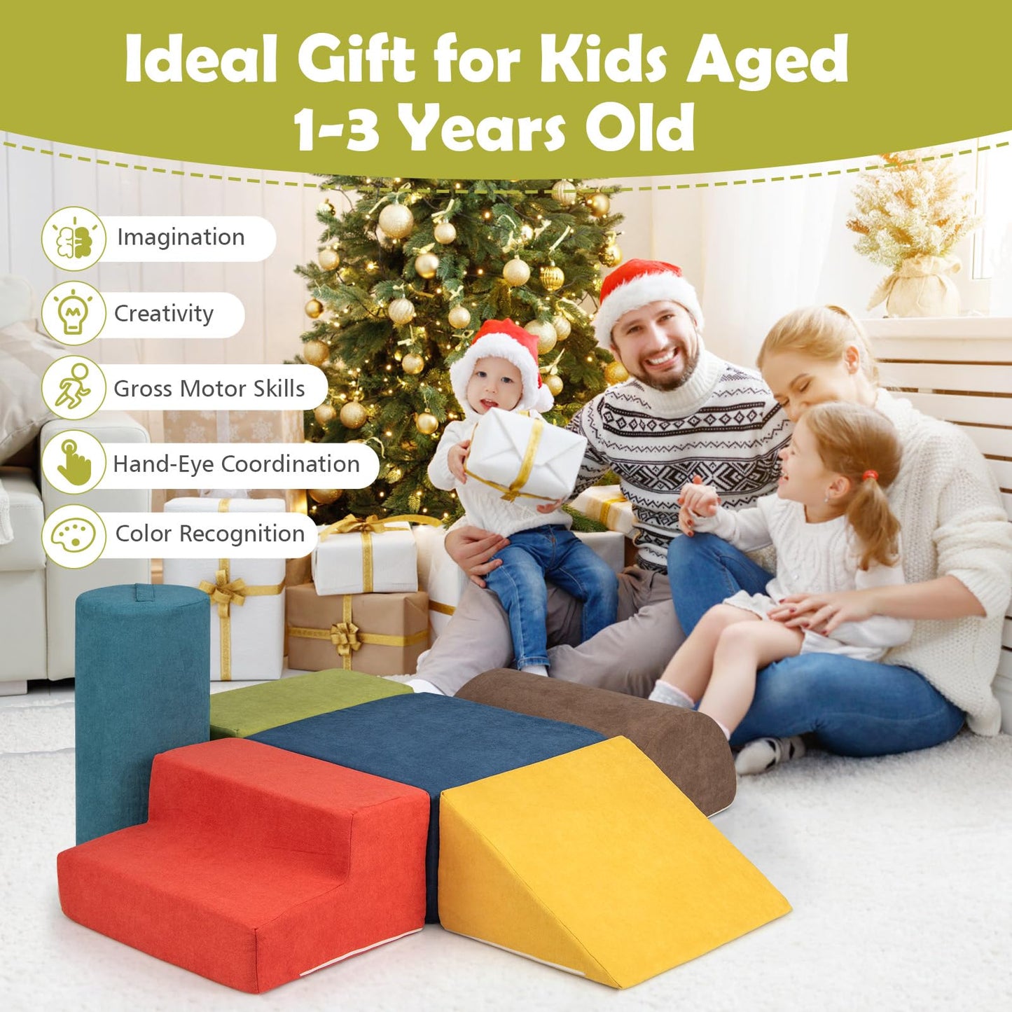 6 Pieces Toddler Climb and Crawl Foam Play Set