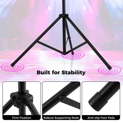 Lighting Truss System, 11-Level Height Adjustable Lighting Stand with 2 Folding Tripods