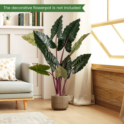 Artificial Rainbow Taro Tree 160cm Tall Fake Pre-potted Plant