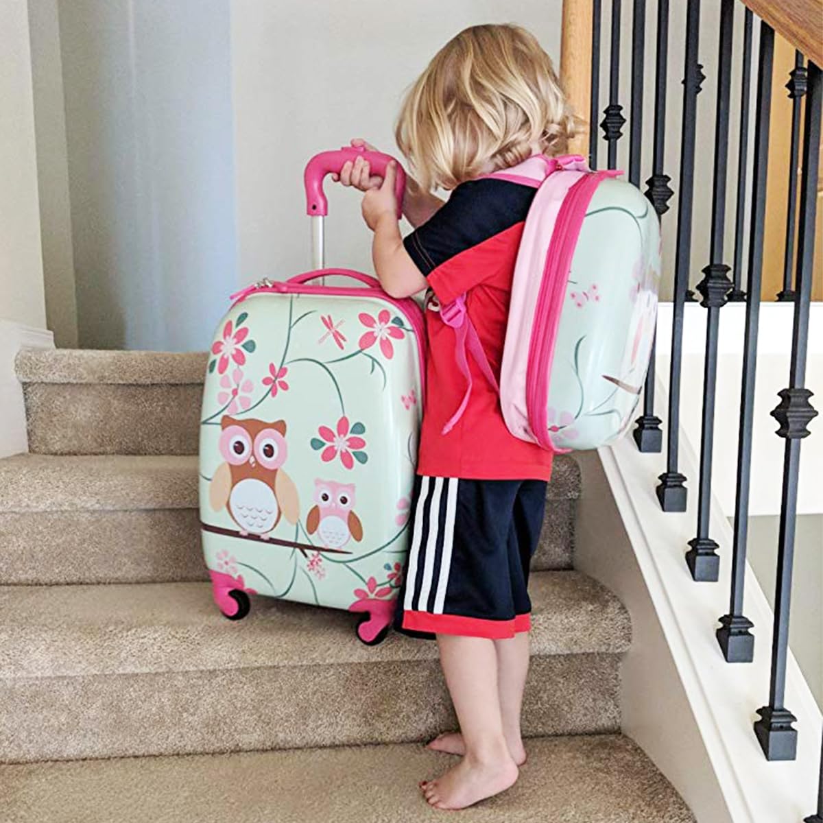 12'' Backpack 16'' Suitcase Children Boys Girls Travel School Trolley Case