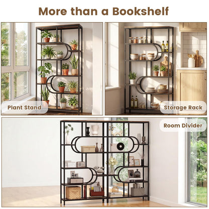 8-Tier Bookshelf Tall Etagere Bookcase with Open Storage Shelves