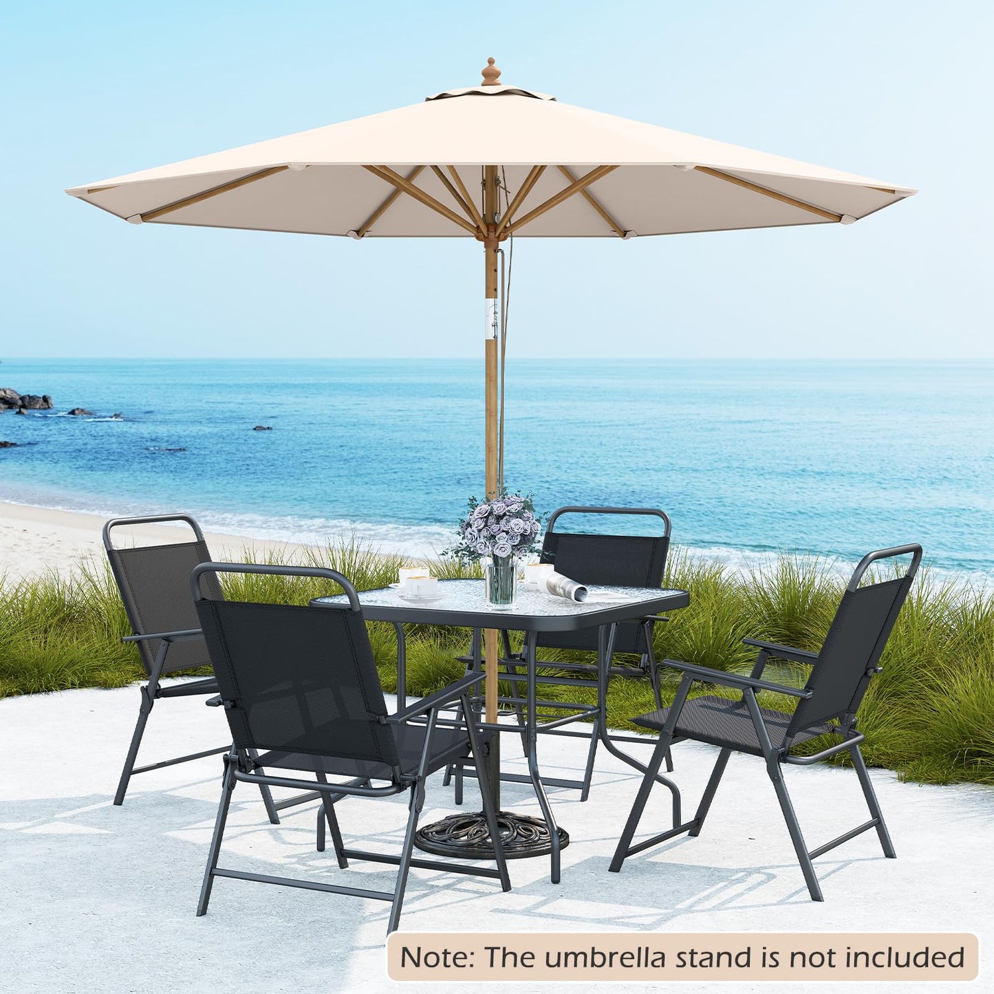2.3M Garden Parasol, Outdoor Heavy Duty Umbrella