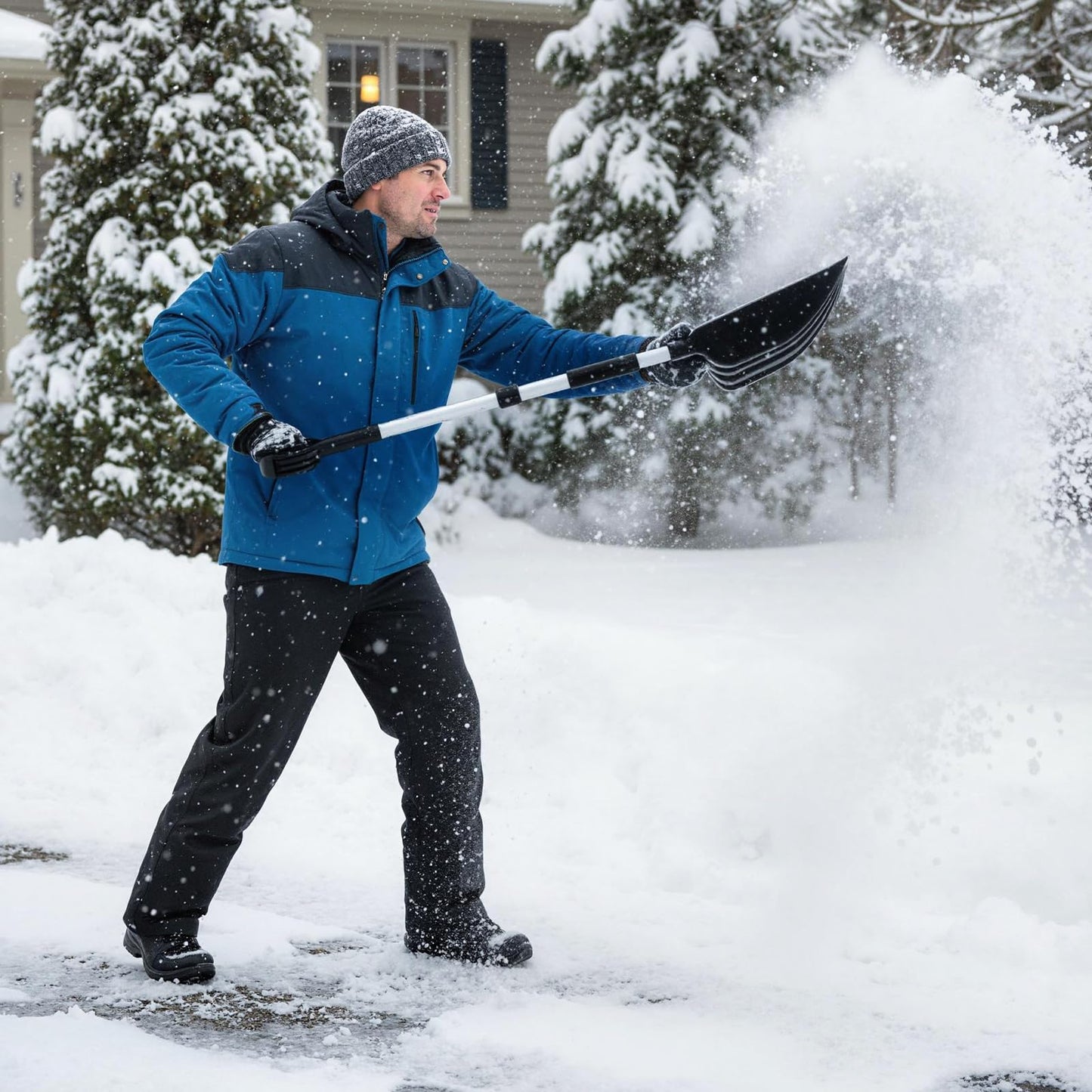 Snow Shovel for Driveway Car, Large Capacity Snow Removal Tool