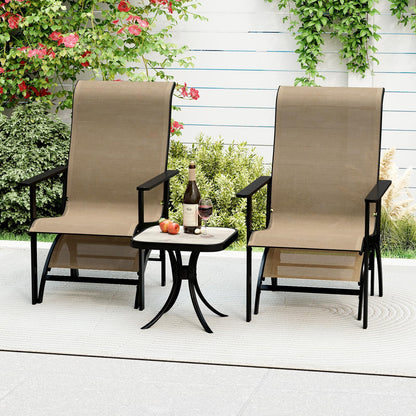 5 Pieces Adirondack Chair Set with Ottomans and Side Table