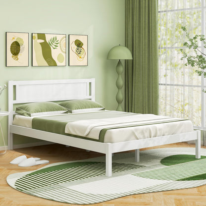 4FT 6 Double Size Bed Frame with 145cm Headboard & 22cm Under bed Storage
