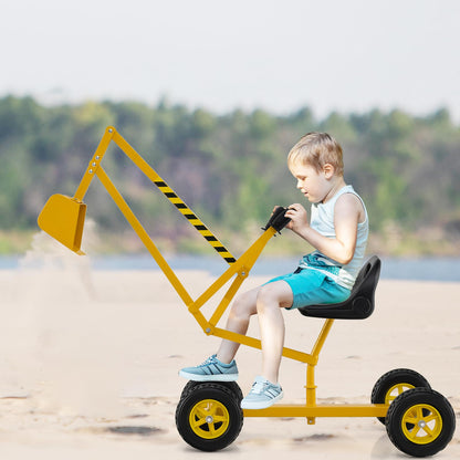 Children Construction Excavator with 2-Handed Controls
