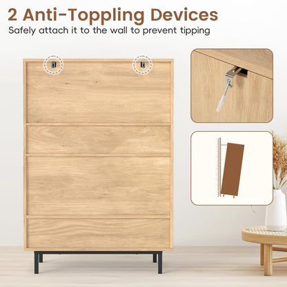 108CM Tall Shoe Cabinet 6-Tier with 2 Doors and Adjustable Shelves