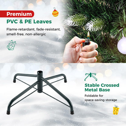 5FT Fiber Optic Christmas Tree, Pre-lit Artificial Xmas Tree