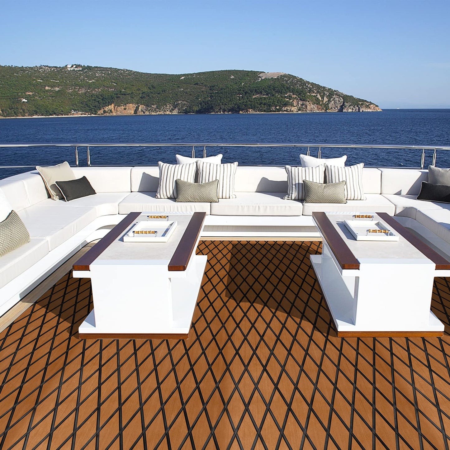 Non-Slip Waterproof Boat Decking Sheet with Self-Adhesive Backing