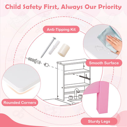 Wood Medical Center Toy Set with Blackboard and Pet Scale for Boys Girls