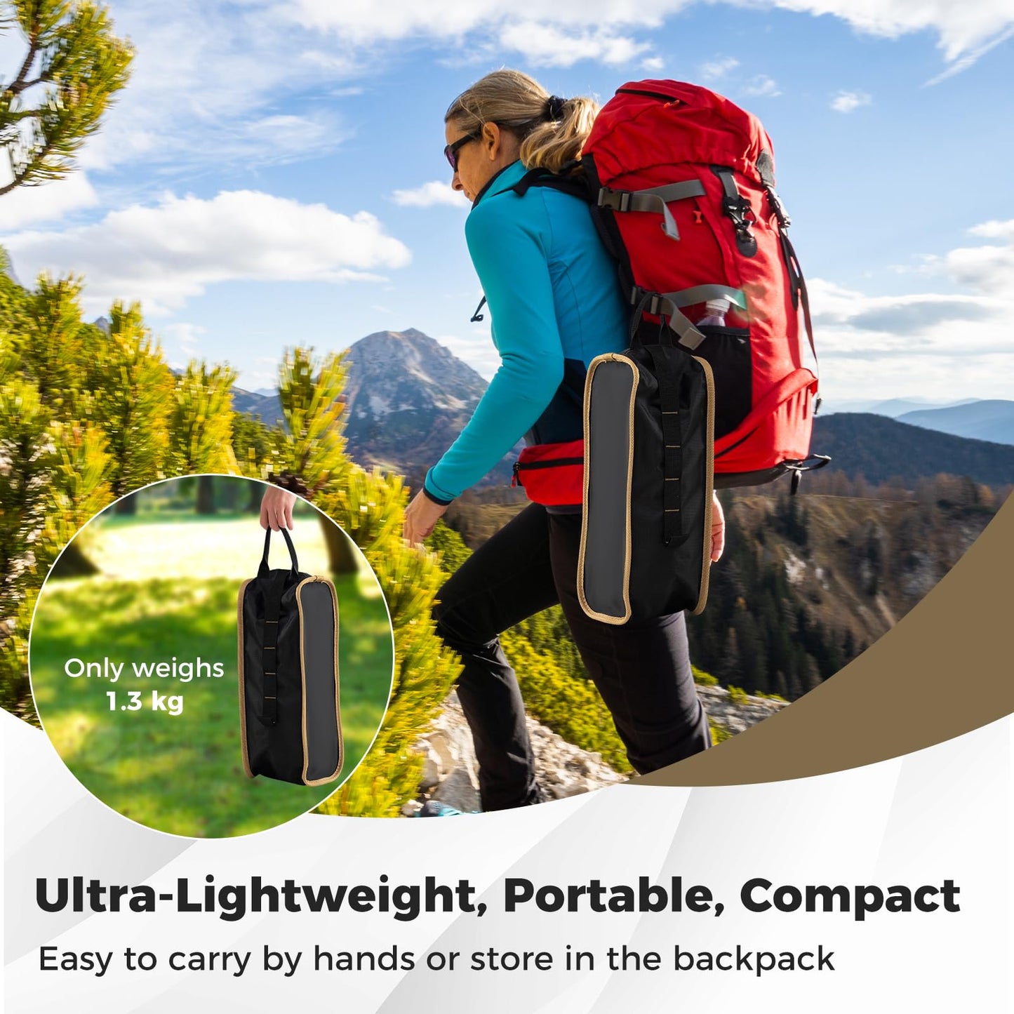Portable Camping Chair Ultra-Lightweight Foldable Backpacking Chair
