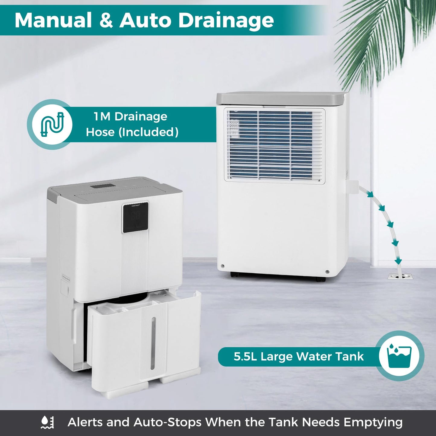 40L Dehumidifier for Home 50 M2 Portable Dehumidifier with 3 Modes