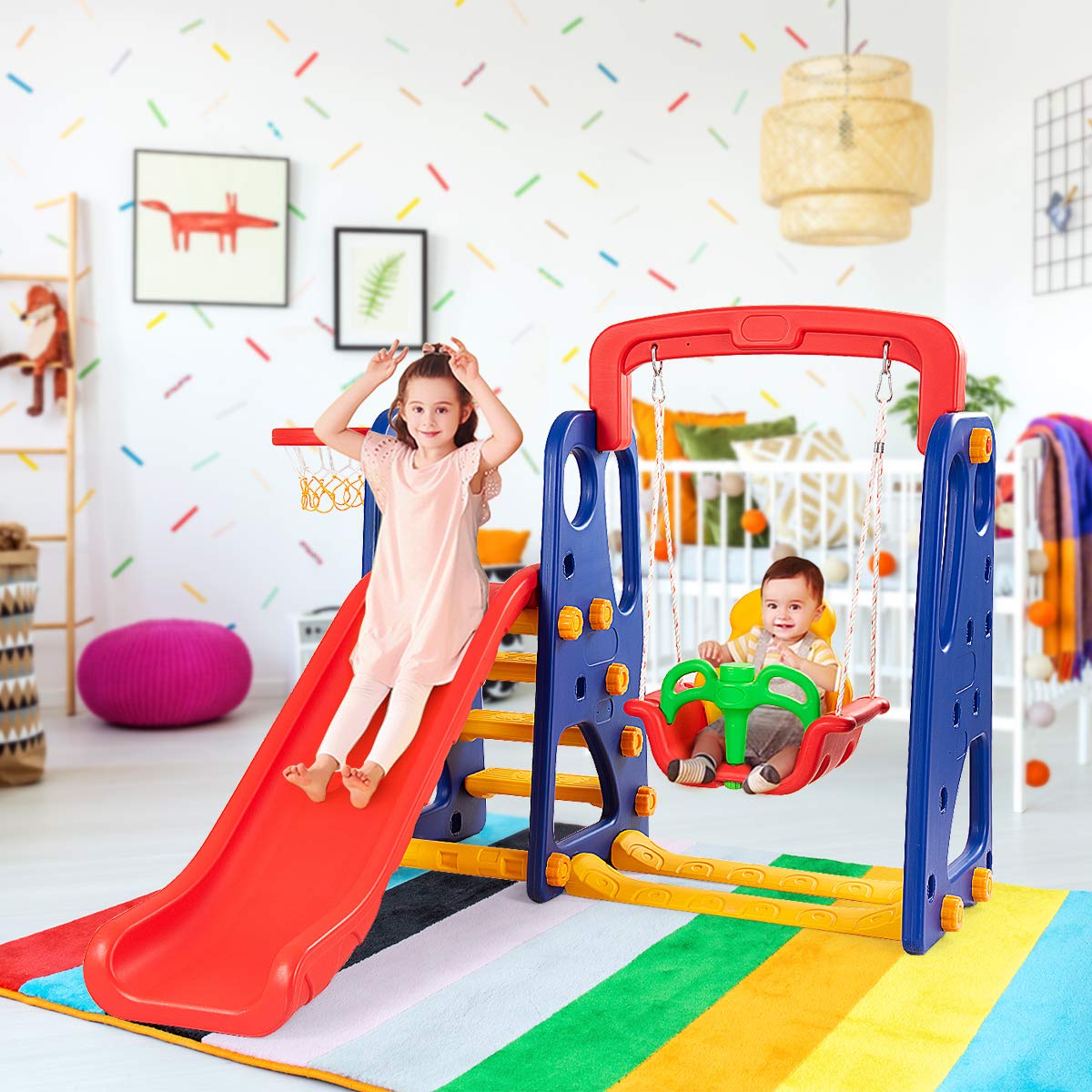 Toddler Swing and Slide Set