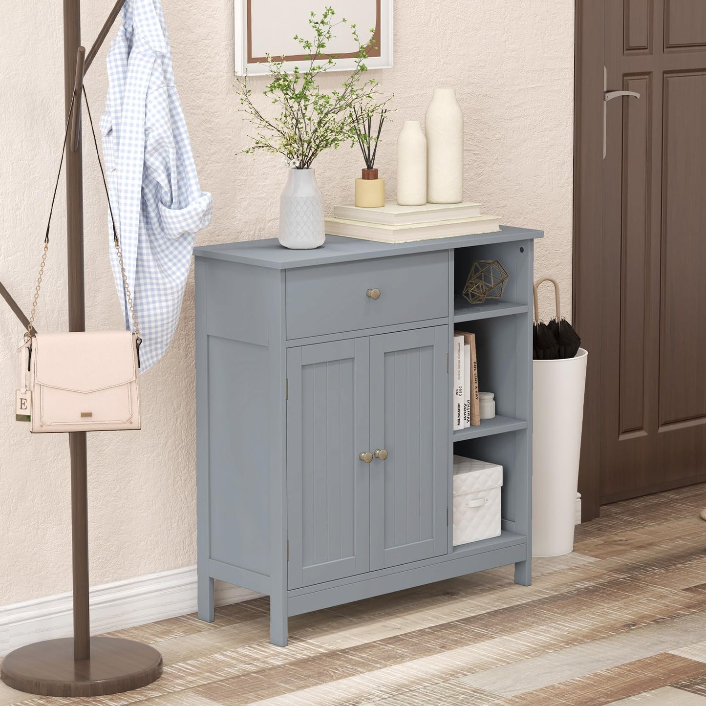 Freestanding Storage Cupboard with Drawer