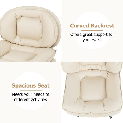 Armless Office Chair with Double Padded Back and Criss Cross Metal Base